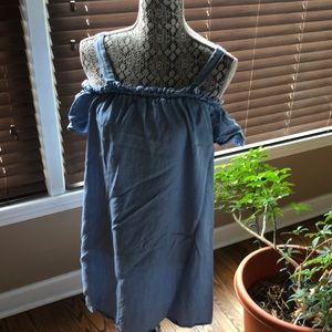 Darling denim off shoulder dress/tunic